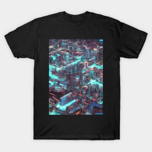 Cool Japanese Neon Cyber City T-Shirt